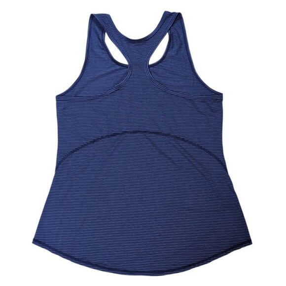 Lola Tank Top Blue Striped Racerback Active Athletic Running Training Women's S - Picture 2 of 6